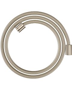 hansgrohe textile shower hose 28261820 1600 mm, cylindrical nut on both sides, brushed nickel