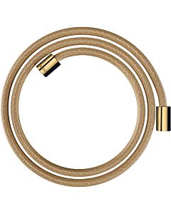 hansgrohe textile shower hose 28261990 1600 mm, cylindrical nut on both sides, polished gold optic