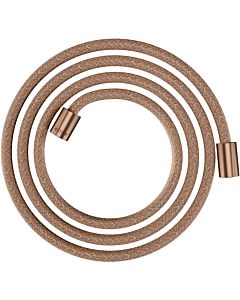 hansgrohe textile shower hose 28291310 2000 mm, cylindrical nut on both sides, brushed red gold