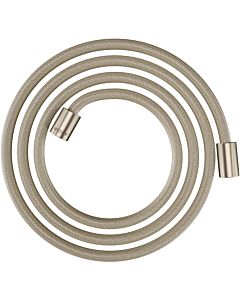 hansgrohe textile shower hose 28291820 2000 mm, cylindrical nut on both sides, brushed nickel