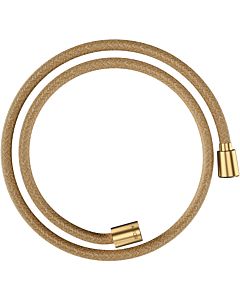 hansgrohe textile shower hose 28227250 1250 mm, nut 1x conical, 1x cylindrical, brushed gold optic