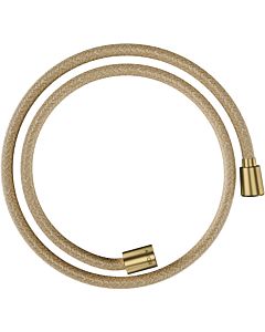 hansgrohe textile shower hose 28227950 1250 mm, nut 1x conical, 1x cylindrical, brushed brass
