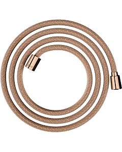 hansgrohe textile shower hose 28290300 2000 mm, nut 1x conical, 1x cylindrical, polished red gold