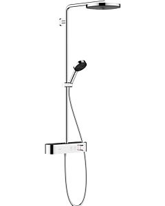 hansgrohe Pulsify Showerpipe 24221000 with shower thermostat Shower Tablet Select 400, EcoSmart, chrome