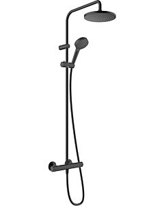 hansgrohe Vernis Blend 200 1jet Showerpipe 26089670 EcoSmart, with shower thermostat, matt black