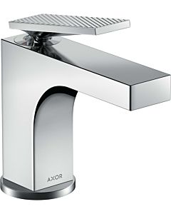 hansgrohe Axor Citterio basin mixer 39001000 for hand basins, with pull-rod waste set, lever handle, diamond cut, chrome
