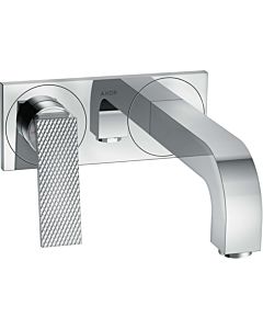 Axor Citterio hansgrohe 39171000 concealed basin mixer, spout 220mm and plate, with lever handle, diamond cut, chrome