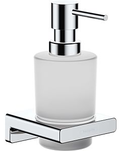 hansgrohe lotion dispenser 41745000 wall mounting, glass insert, metal, chrome