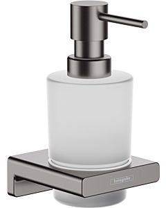 hansgrohe lotion dispenser 41745340 wall mounting, glass insert, metal, brushed black chrome