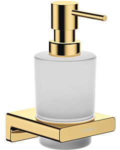 hansgrohe lotion dispenser 41745990 wall mounting, glass insert, metal, polished gold optic