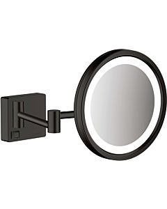 hansgrohe AddStoris shaving mirror 41790670 with LED light, wall mounting, matt black