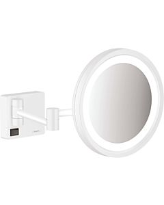 hansgrohe AddStoris miroir grossissant 41790700 avec lumière LED, montage mural, blanc mat