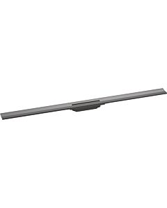 hansgrohe RainDrain Flex shower channel 56054340 120cm, finish set, can be shortened, for wall mounting, brushed black chrome
