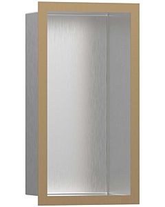hansgrohe XtraStoris wall niche 56094140 30x15x10cm, with design frame, brushed stainless steel, brushed bronze