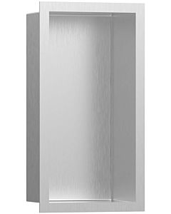 hansgrohe XtraStoris wall niche 56094800 30x15x10cm, with design frame, brushed stainless steel, stainless steel optic