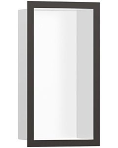 hansgrohe XtraStoris Wandnische 56096340 30x15x10cm, mit Designrahmen, mattweiß, brushed black chrome