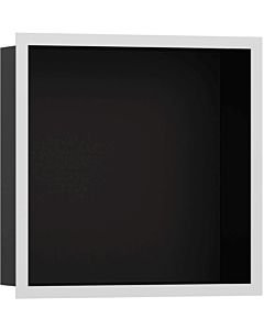hansgrohe Niche murale XtraStoris 56098700 30x30x10cm, avec cadre design, noir mat, blanc mat