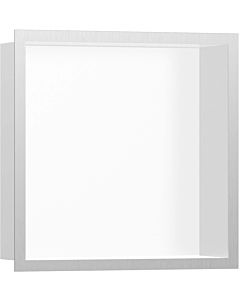 hansgrohe XtraStoris wall niche 56099800 30x30x10cm, with design frame, matt white, stainless steel optic