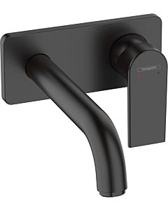 hansgrohe Vernis Shape mixer, for wall mounting, with spout 20.5cm, matt black