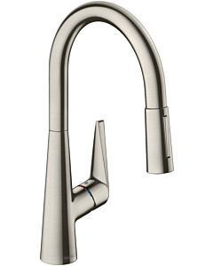 hansgrohe 72817800 pull-out spray 2jet stainless steel look