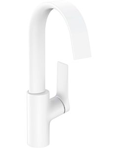 hansgrohe Vivenis 210 basin mixer 75030700 with swivel spout and pop-up waste set, matt white