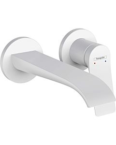 hansgrohe 75050700 concealed basin mixer, for wall mounting, with spout 19.5cm, matt white