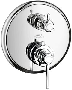 Axor Montreux hansgrohe match0 16801820 thermostat encastré, avec robinet d&#39;arrêt, poignée à levier, nickel brossé