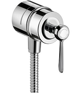 hansgrohe Axor Montreux shut-off valve 16883820 with backflow preventer, lever handle, brushed nickel