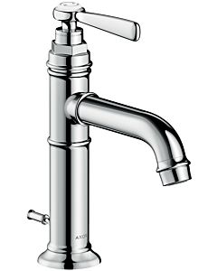 hansgrohe Axor Montreux basin mixer 16515820 projection 142mm, with lever handles, with pull-rod waste set, brushed nickel