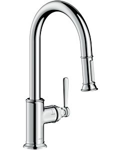 hansgrohe Axor Montreux kitchen fitting 16581000 chrome, pull-out spray, swivel range adjustable