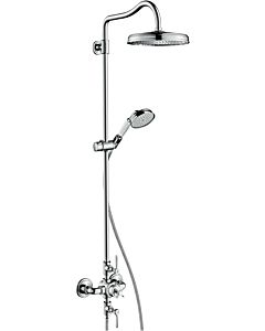 hansgrohe Axor Montreux Showerpipe 16572820 with thermostat, overhead shower 240 1jet, brushed nickel