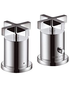 hansgrohe Tub hansgrohe thermostat AxorCitterio 394800 with cross handles, chrome 2-hole