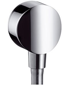 hansgrohe Fixfit S hose connection 26453340 with backflow preventer and plastic connection angle, brushed black chrome