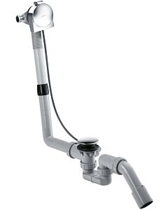 hansgrohe Exafill S complete set 58307000 chrome, bath filler, with waste / overflow set, for normal bath tub