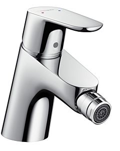 hansgrohe Focus Bidet single lever mixer 31922000 chrome, with push-open waste set