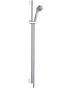 hansgrohe shower set Crometta 85 Mono chrome, with Unica Crometta wall bar 90cm