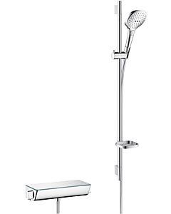 hansgrohe Brauseset Ecostat Select 27039000 E 120 Combi, chrom, DN 15, Stange 90cm, Thermostat