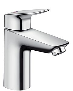 hansgrohe Logis 100 basin mixer 71103000 CoolStart, chrome, height 187 mm, without pop-up waste