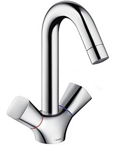 hansgrohe Logis 2-handle basin mixer 71221000 chrome, without pop-up waste