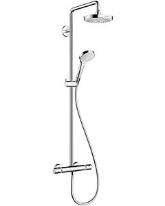 hansgrohe Croma Select S 180 2jet 27254400 Showerpipe, white chrome, EcoSmart 9 litres