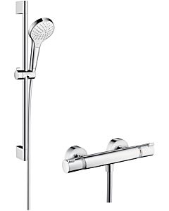 hansgrohe Croma Select S Combi Brausenset 27013400 weiss-chrom, 65 cm Shower Set