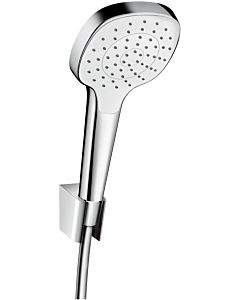 hansgrohe Croma Select E 1jet Wannenset 26424400 weiss-chrom, 125 cm Schlauch Isiflex
