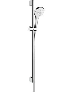 hansgrohe Croma Select E 1jet Brauseset 26594400 weiss-chrom, 90 cm Brausestange Unica Croma