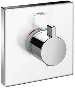 hansgrohe ShowerSelect Brausethermostat 15734400 Unterputz Thermostat, Glas, weiß chrom