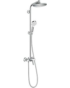 hansgrohe Crometta S 240 Showerpipe 27269000 chrom, 1jet, Ø 24 cm, mit Einhebelmischer