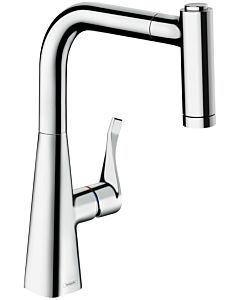 hansgrohe Metris M71 220 kitchen faucet 14834800 stainless steel look, swivel spout