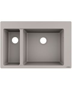 hansgrohe sink 43315380 770 x 510 mm, 2000 main and additional sink, concrete gray