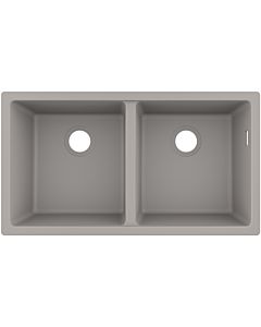 hansgrohe 43434380 820 x 450 mm, 2 main bowls, concrete gray