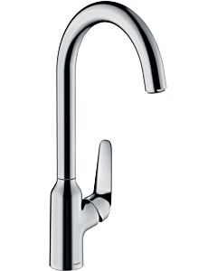 hansgrohe kitchen faucet 71802000 chrome, swivel spout 360°