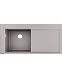 hansgrohe sink 43330380 1050 x 510 mm, 2000 main 2000 on the left, drainer, concrete gray